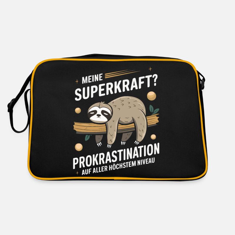 Sloth Sloths Animal Sleeping Lazy Retro Bag