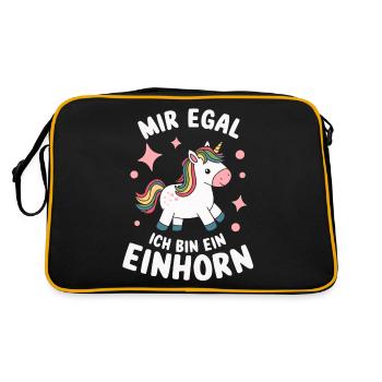 Licorne Licornes Créatures mythiques Mystique - Sac Retro - noir/or - Dos
