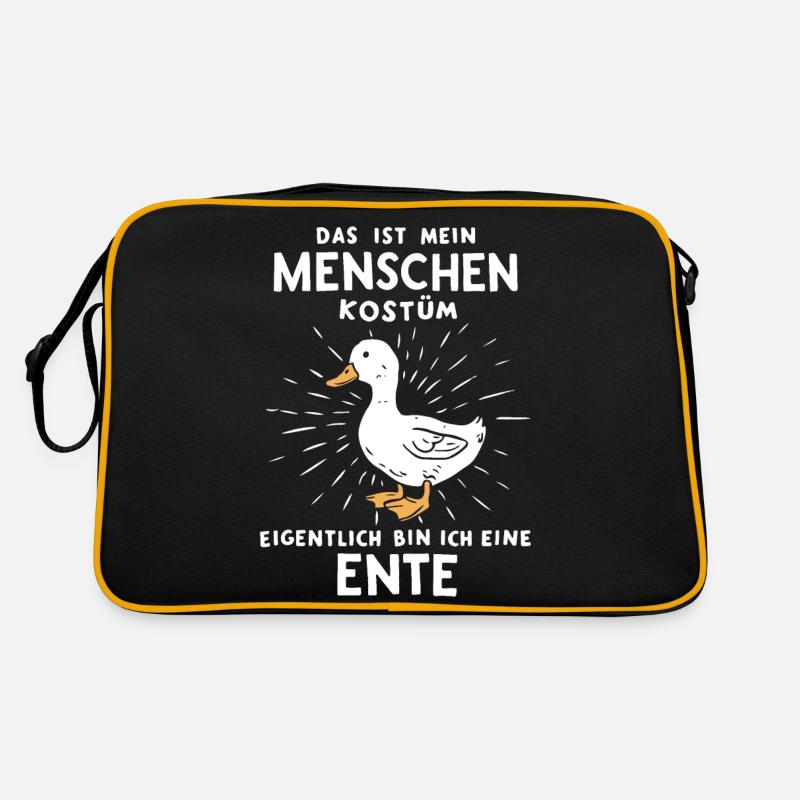 Mallard, Duck Birds, Duck, Dark Duck, Bird Retro Bag