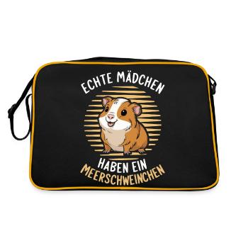 Cochon d’Inde Shorthair Longhair Chiens à crête - Sac Retro - noir/or - Dos