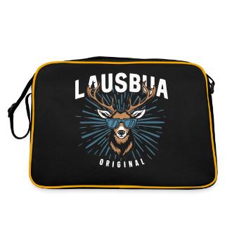 Freistaat Bayern Bayrisch - Retro Tasche - Schwarz/Gold - Hinten