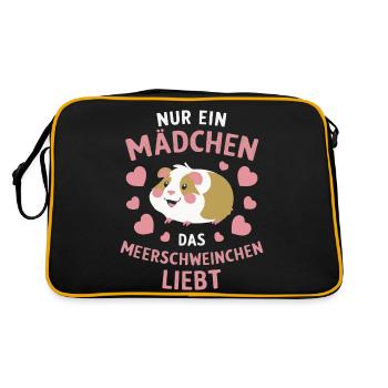 Cochon d’Inde Shorthair Longhair Chiens à crête - Sac Retro - noir/or - Dos