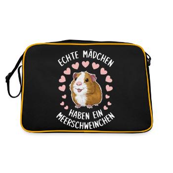 Cochon d’Inde Shorthair Longhair Chiens à crête - Sac Retro - noir/or - Dos
