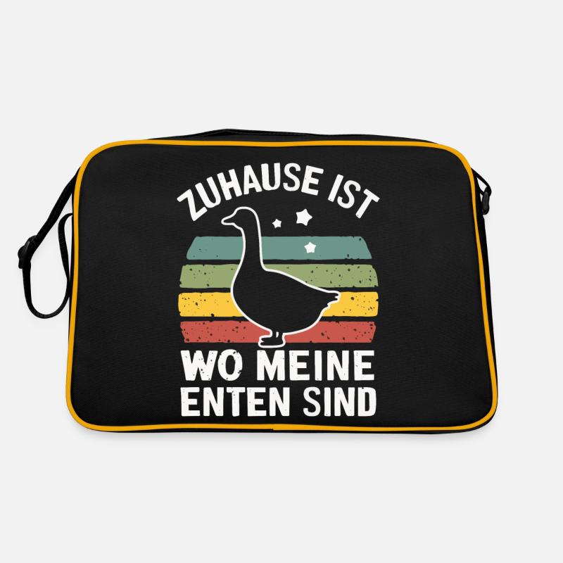 Mallard, Duck Birds, Duck, Dark Duck, Bird Retro Bag
