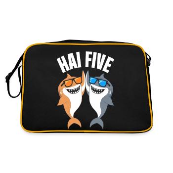 Requin Requin Requins Requin - Sac Retro - noir/or - Dos