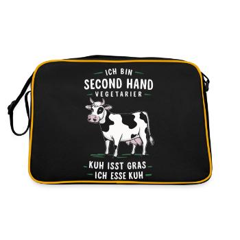 Végétarien Végétalien Bien-être animal Droits des animaux Veggie - Sac Retro - noir/or - Dos