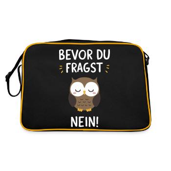 oiseau de nuit hibou hibou oiseau - Sac Retro - noir/or - Dos