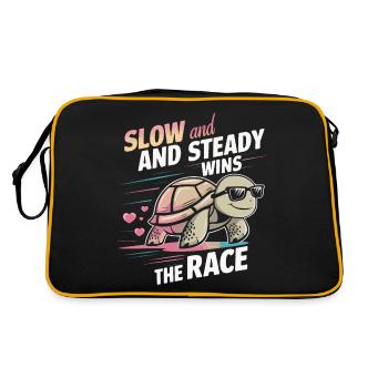 Turtle Sea Turtle Turtle Animal - Retro Bag - black/gold - Back