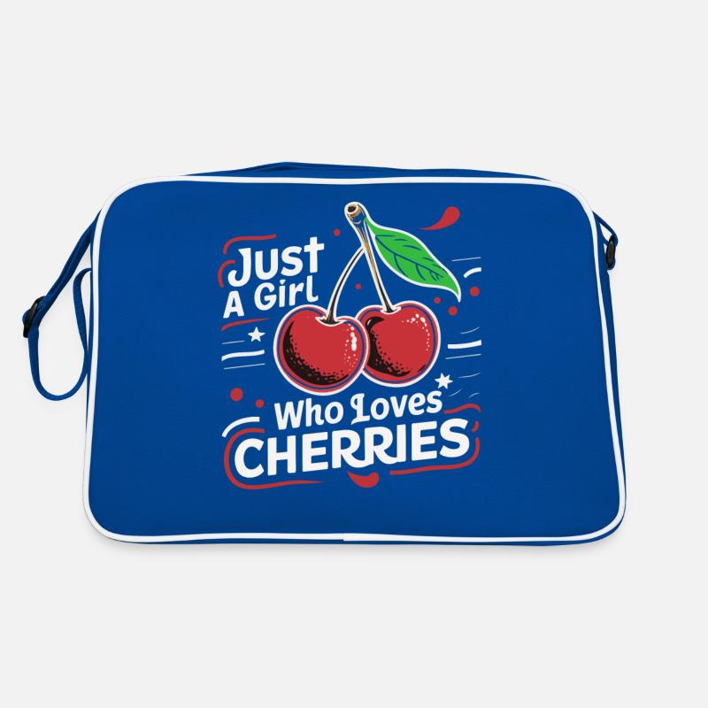 Kirsche Kirschen Früchte Essen Retro Tasche