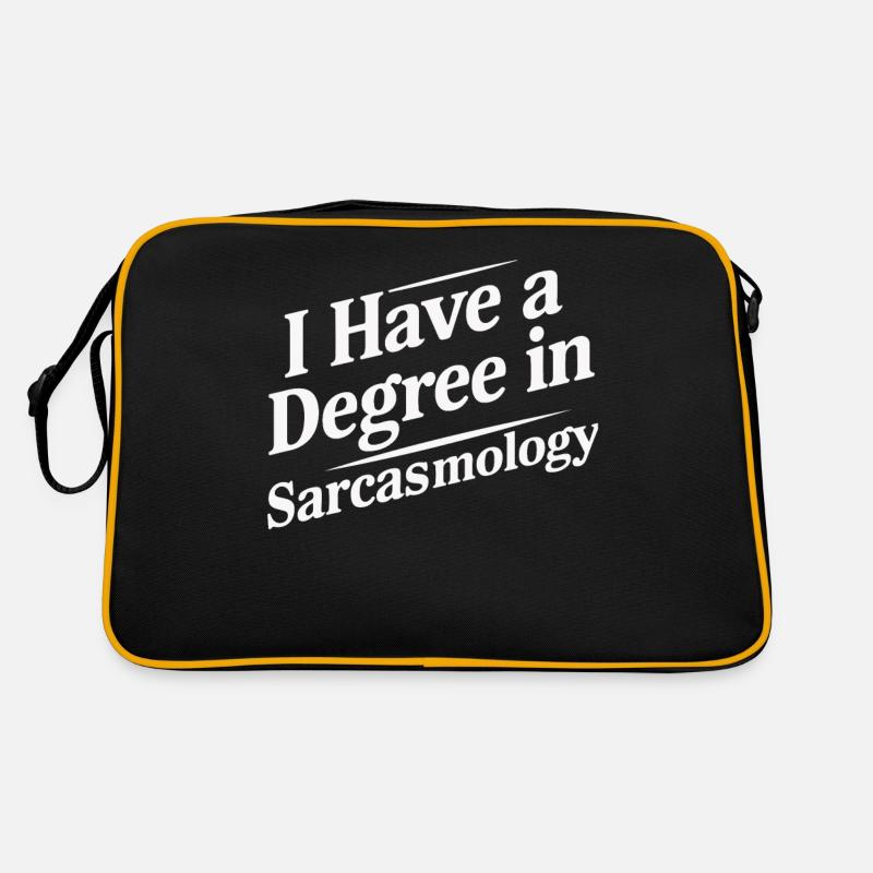 Funny, sarcasm, sarcastic humor, irony Retro Bag
