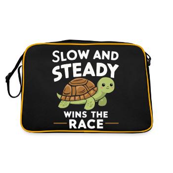 Turtle Sea Turtle Turtle Animal - Retro Bag - black/gold - Back