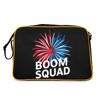 Pyrotechniker Feuerwerk Pyrotechnik - Retro Tasche - Schwarz/Gold - Hinten