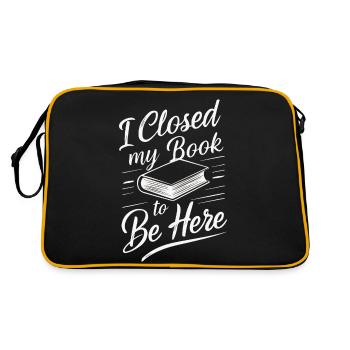 Bücher Buch lesen Bücherei Bibliothek Bücherwurm - Retro Tasche - Schwarz/Gold - Hinten