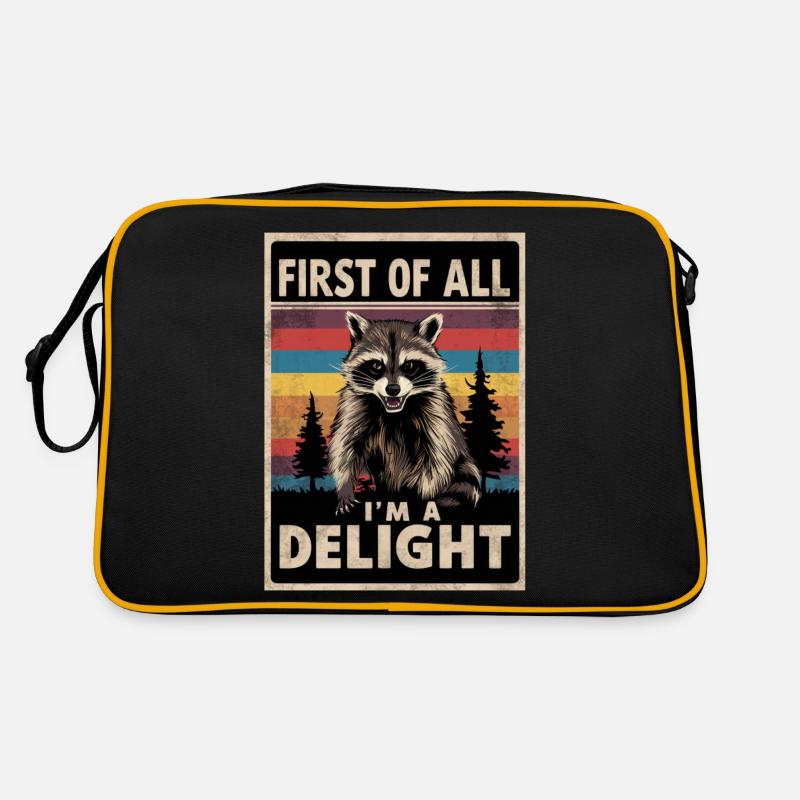 Waschbär Retro Tasche