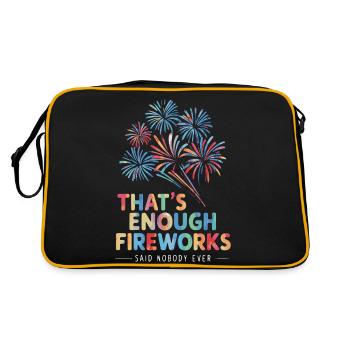 Pyrotechniker Feuerwerk Pyrotechnik - Retro Tasche - Schwarz/Gold - Hinten