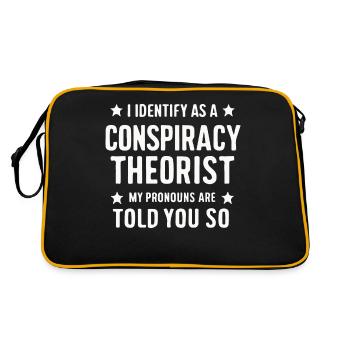 Théoricien du complot Théorie du complot - Sac Retro - noir/or - Dos