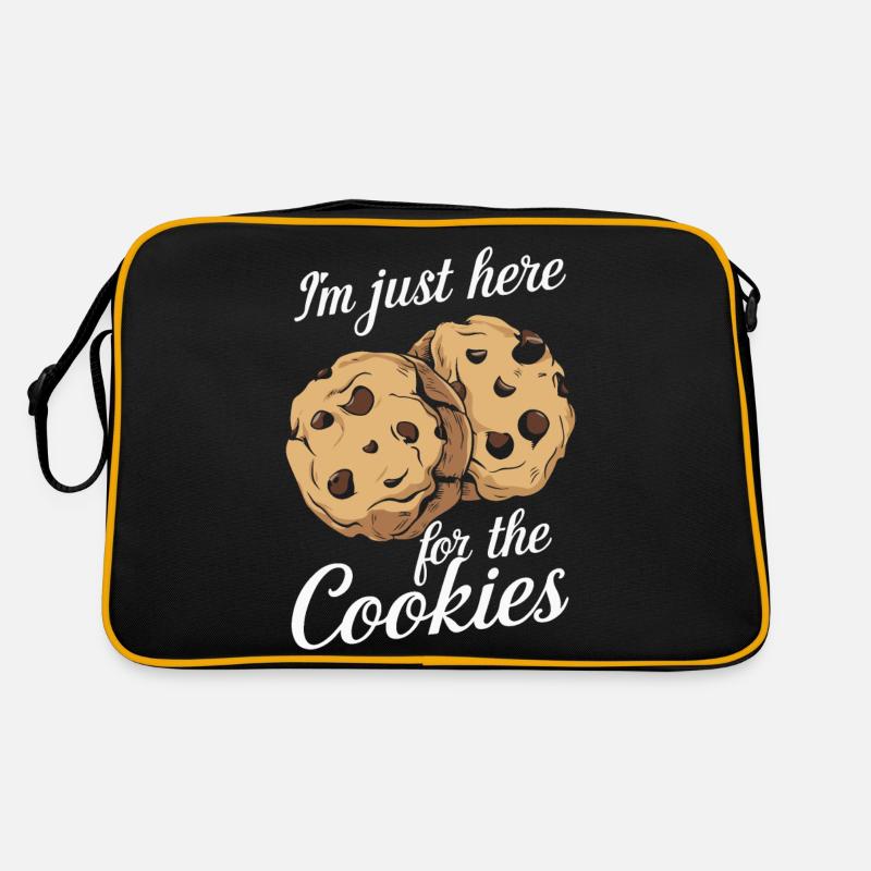 Cookies Cookie Keks Kekse Schokolade - Retro Tasche - Schwarz/Gold