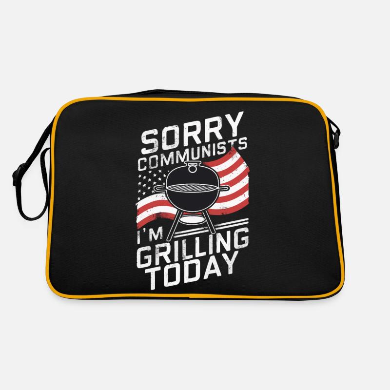 Grill Grillen Griller BBQ Barbecue Retro Tasche