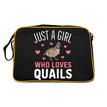 Quail Bird Quails - Retro Bag - black/gold - Back