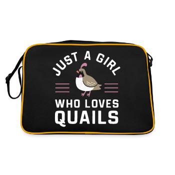 Quail Bird Quails - Retro Bag - black/gold - Back