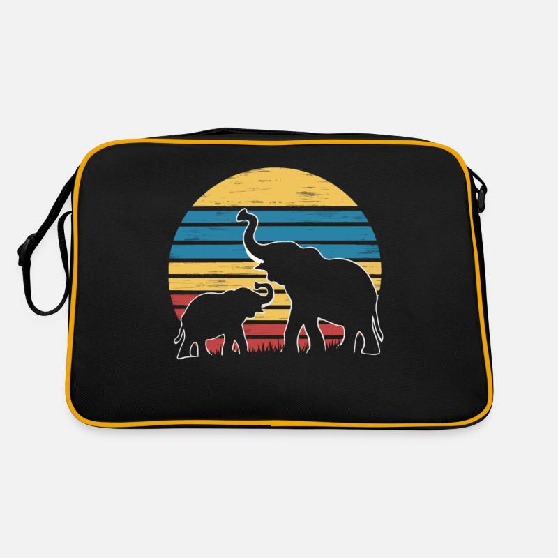 Éléphant Animal Éléphants Zoo Sac Retro