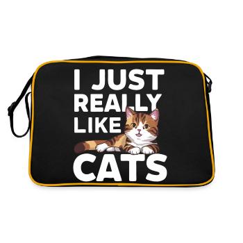 Chat Chats Amoureux Chat Propriétaire Chaton - Sac Retro - noir/or - Dos