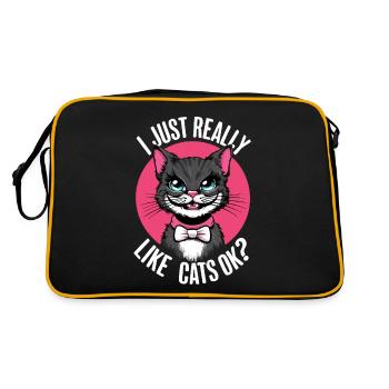 Chat Chats Amoureux Chat Propriétaire Chaton - Sac Retro - noir/or - Dos