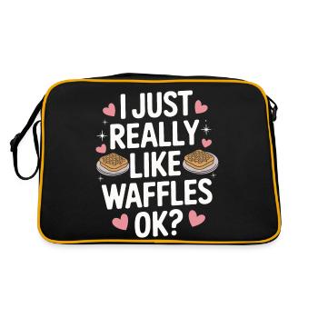 Waffles Breakfast Sweets - Retro Bag - black/gold - Back