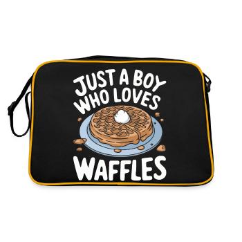 Waffles Breakfast Sweets - Retro Bag - black/gold - Back
