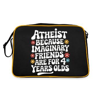 Atheism, Atheist, Anti-Religion, Agnostic - Retro Bag - black/gold - Back