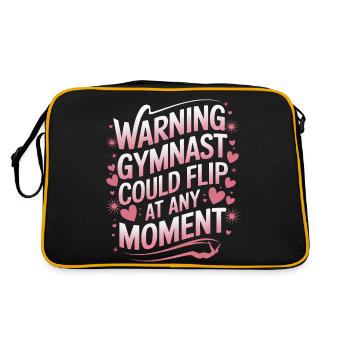 Turnen Turner Gymnastik - Retro Tasche - Schwarz/Gold - Hinten