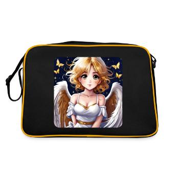 Mignon petit ange avec des papillons - Sac Retro - noir/or - Dos