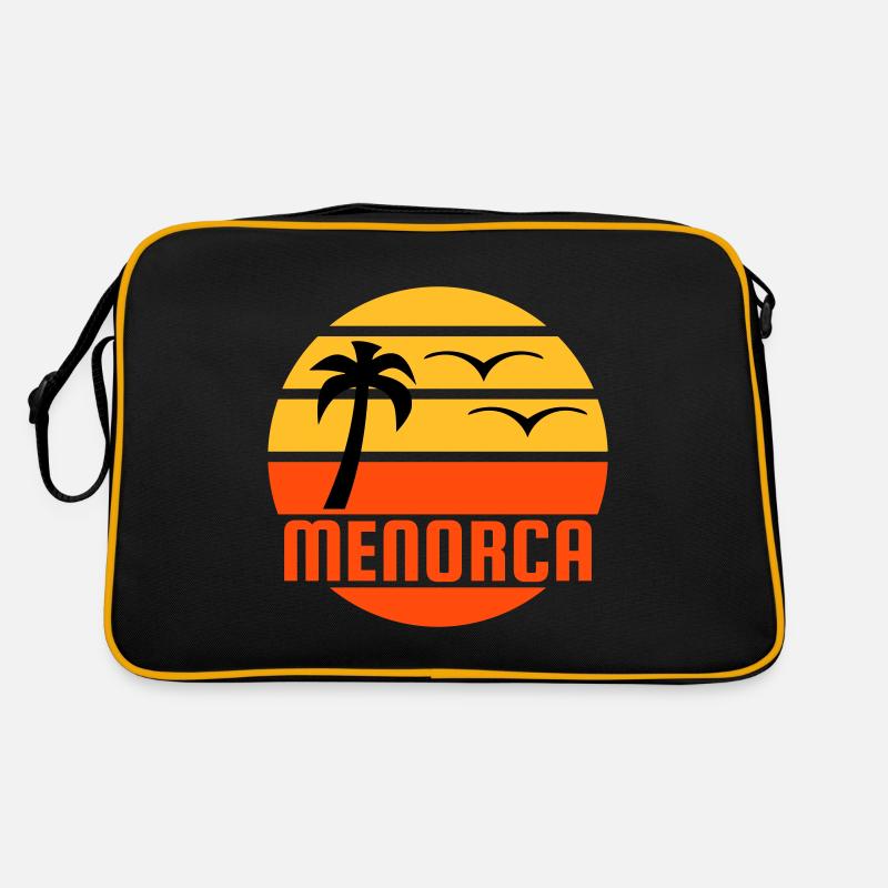 Menorca (sun, palm tree, birds) Retro Bag