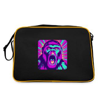Explore the Abstract Monkey World - Retro Bag - black/gold - Back