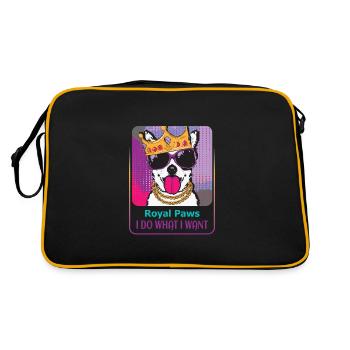 Stubborn Dog King - Retro Bag - black/gold - Back