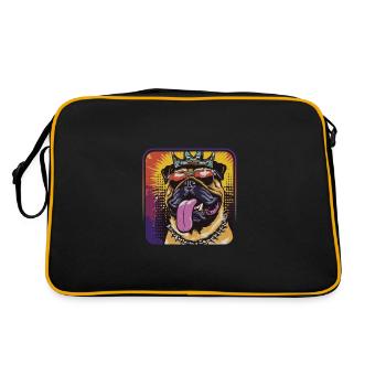 Chien gardien têtu - Sac Retro - noir/or - Dos