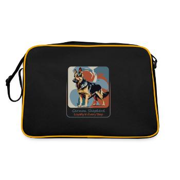 Fidèle compagnon berger - Sac Retro - noir/or - Dos