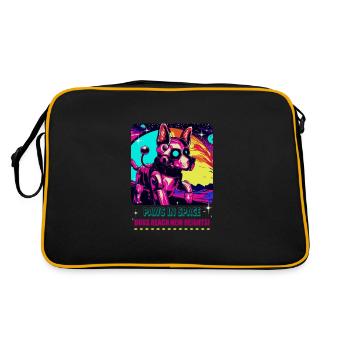 RoboVolt Style: Chien robot - Sac Retro - noir/or - Dos