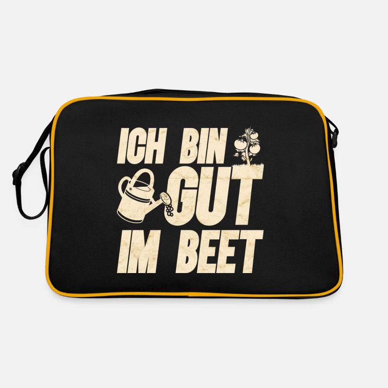 Ich bin Gut im Beet Lustiges Gärtner Retro Tasche