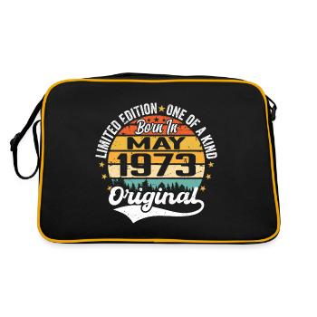 Cadeau d’anniversaire mai 1973 né en mai 1973 - Sac Retro - noir/or - Dos