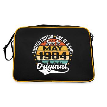 Cadeau d’anniversaire mai 1984 né en mai 1984 - Sac Retro - noir/or - Dos