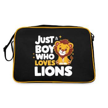 Lion Lion Animal Africa - Retro Bag - black/gold - Back