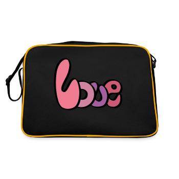 Me My Valentine - Retro Tasche - Schwarz/Gold - Hinten