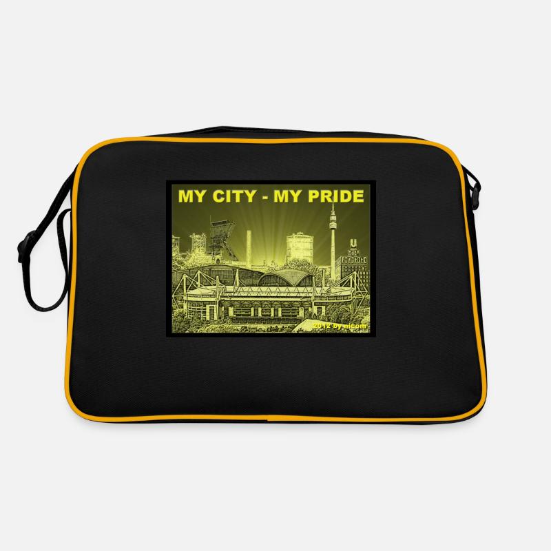 Dortmund-Pride - Retro Tasche - Schwarz/Gold