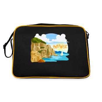 Summer Beach Sea - Retro Bag - black/gold - Back