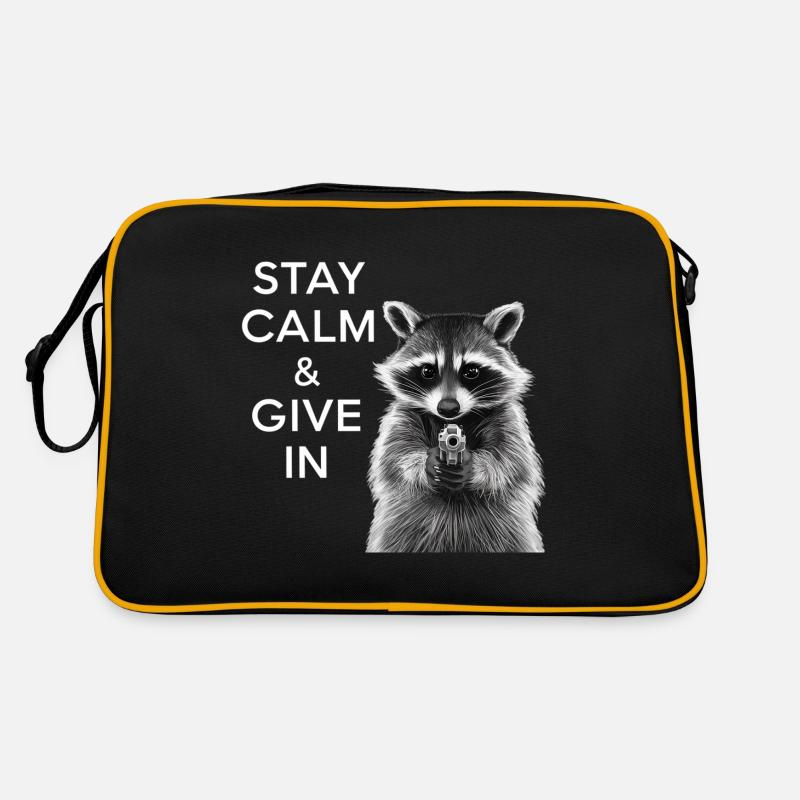 Mème raton laveur - Sac Retro - noir/or