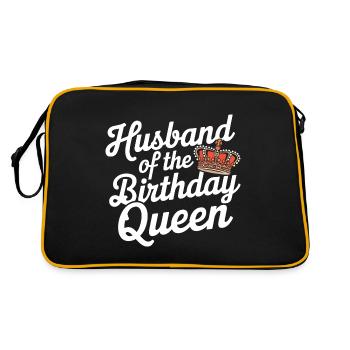 Husband, Spouse, Family, Wedding - Retro Bag - black/gold - Back
