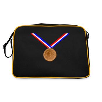 Médaille de bronze 3ème - Sac Retro - noir/or - Dos
