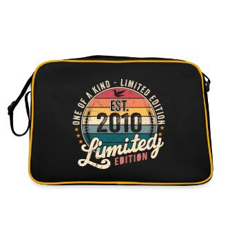 Birthday Gift 2010 Vintage 2010 Retro 2010 - Retro Bag - black/gold - Back