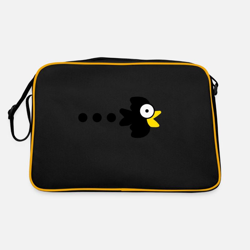 Corbeau anime - Retro Tasche - Schwarz/Gold